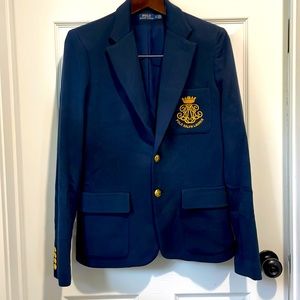 Polo Ralph Lauren Crested Blazer w/ Gold Buttons Navy 14